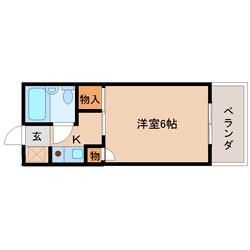 草薙駅 徒歩7分 2階の物件間取画像